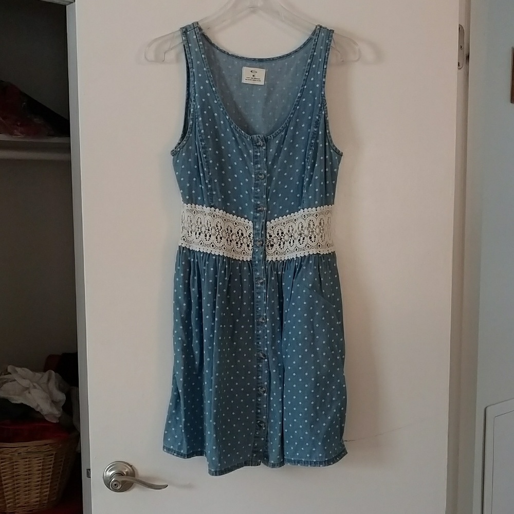 Blue polkadot dress
